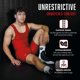 thumbnail image 3 of Matman Edge Malla de Lucha para Hombre y Niño, Spandex, Color Sólido (Rojo, 3XS), 3 of 7