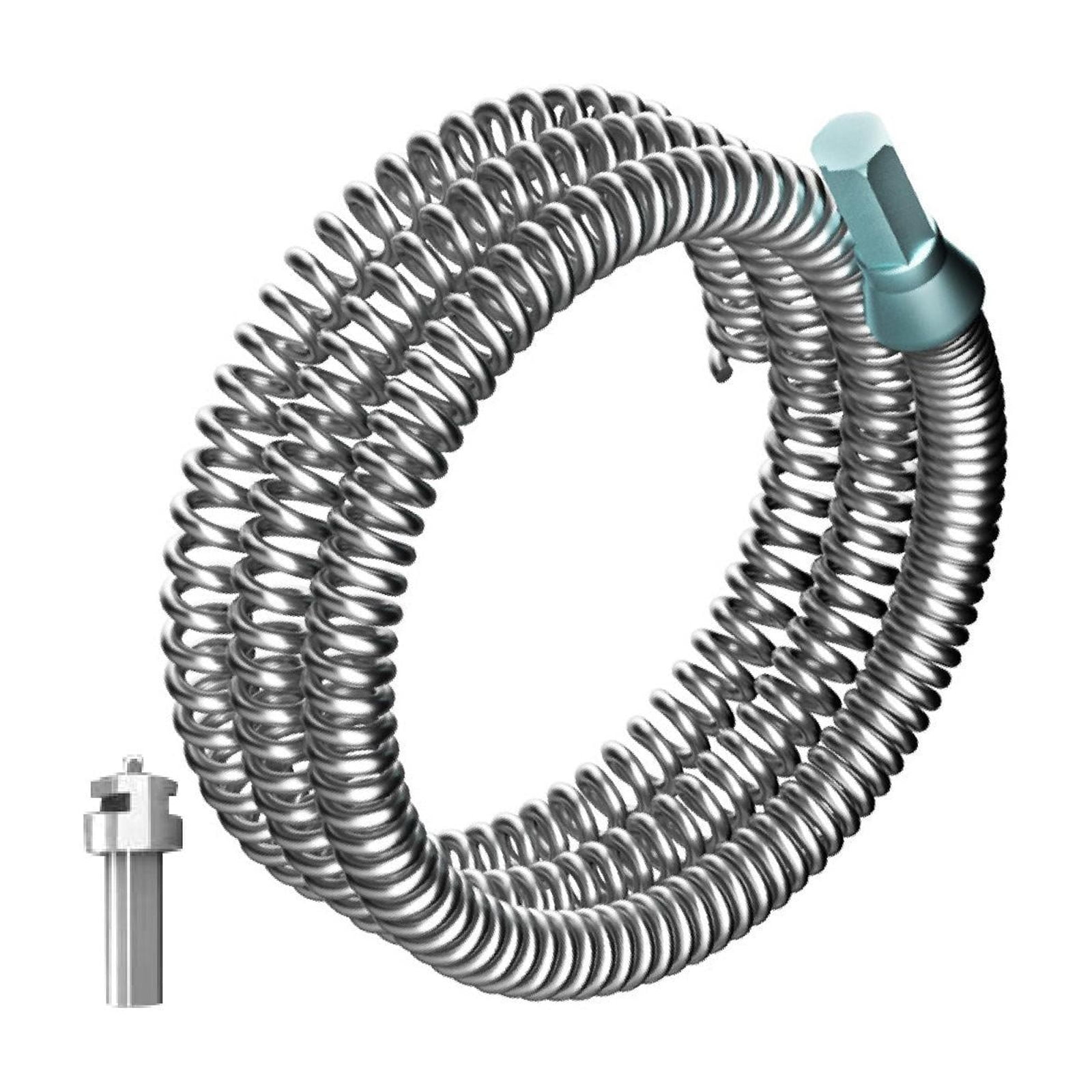 Magideal - Cable Desatascador De Drenaje Herramienta De Plomería Serpiente Para Desagües Limpiador De Cañerías Sonda Rotativa Con Conector Para Taladro Eléctrico Longitud 8m