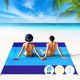 thumbnail image 1 of Manta de playa BYDOLL impermeable a prueba de arena para 4-7 adultos, color azul, 1 of 7