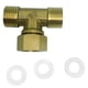 thumbnail image 2 of Conector rosca hembra de latón en T de 4 vías Adaptador interno y externo d, 2 of 5