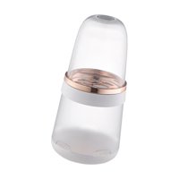 Magideal - Soporte Multifunción Para Brochas De Maquillaje, Estante De Limpieza Y Secado De Brochas Desmontable Con Cubierta A Prueba De Polvo Para Accesorios De Blanco