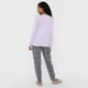 thumbnail image 2 of Pijama Mujer Largo Algodón Print Morado Corona, 2 of 5