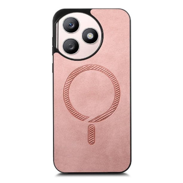 Magnetic Slim Case for Honor X50i Plus with Camera Guard & Anti-Scratch Back Pink