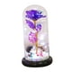 thumbnail image 2 of Flor Artificial De Lujo Con Cubierta De Vidrio Hecha A Mano Para Mamá Mujer Esposa Decoración Violeta, 2 of 3