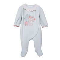 Pillin - Osito Plush Recién Nacido Niña Con Broches Delanteros Verde