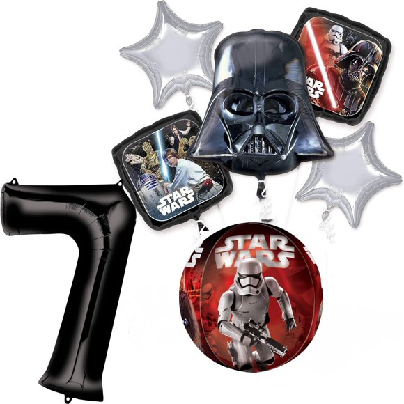 Bouquet de globos Anagram Star Wars para 7.º cumpleaños