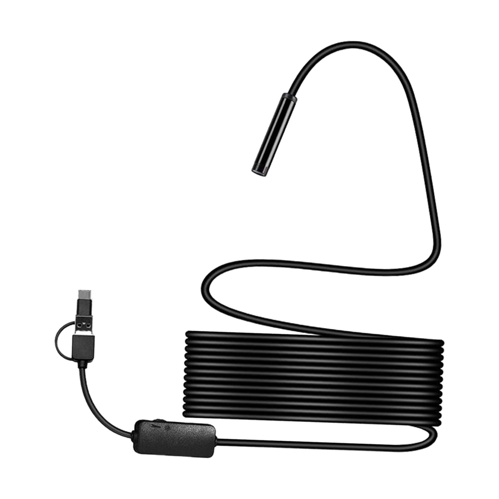 Ioensy - Endoscopio Usb Cámara De Inspección De Serpiente De 5,5 Mm Boroscopio Para Teléfonos Con Cable Duro Otg De 5 M