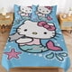 thumbnail image 2 of Mermaid Hello Kitty Comforter Twin SizeComforter Set for Kids Girls3Pcs Bedding Set Printed Comforter with 2 PillowcasesDown AlternativeSoft and Lightweight Bed Sheets, 2 of 5