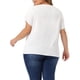 thumbnail image 3 of Agnes Orinda Blusa de Verano para Mujer Talla Grande de Trabajo con Mangas Cortas Plisadas Cuello Redondo Mangas de Tulipán 5X Blanca, 3 of 6
