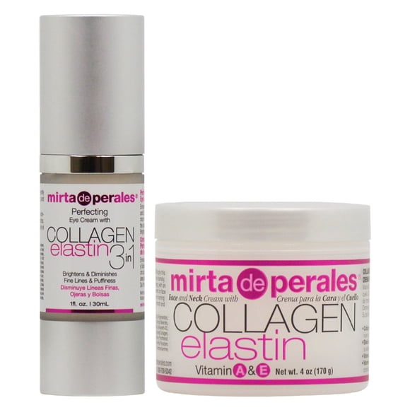 Set De Crema Con Colágeno Y Elastina Para Ojos Rostro Y Cuello