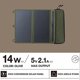 thumbnail image 3 of Cargador de panel solar portátil ELECOM NESTOUT 14W con 2 USB-A, 3 of 7