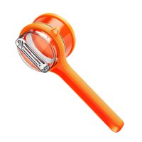 Magideal - Herramienta Para Pelar Frutas, Herramienta Para Pelar Zanahorias Con Almacenamiento, Mango Ergonómico Antideslizante, Herramienta Para Pelar Melones,