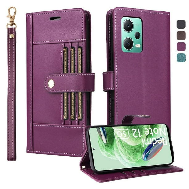 FOXDOCK Funda tipo Cartera para Xiaomi POCO X5 – Cubierta de Cuero PU con Múltiples Ranuras, Bolsillo para Efectivo y Correa de Muñeca