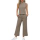 thumbnail image 3 of Conjunto Sampeel de 2 piezas: top de cuello alto y pantalón ancho, 3 of 3
