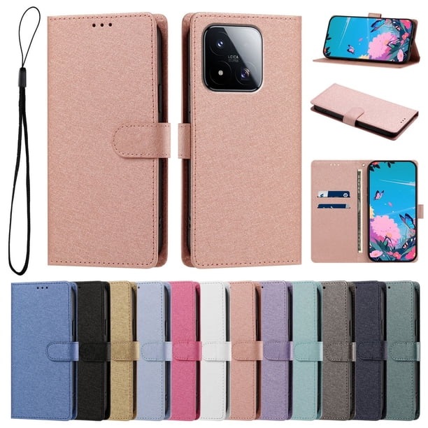 Cartera para Xiaomi 17 Max con Soporte y Correa, Rosa