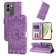 thumbnail image 1 of Funda tipo cartera FOXDOCK para Vivo V29E , diseño girasol en relieve, cuero PU, cierre magnético, soporte y tarjetero, 1 of 5