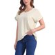 thumbnail image 4 of INSPIRE CHIC Blusas de Lino para Mujer de Manga Corta Camisetas Casuales Básicas de Verano Atuendos Sueltos Blusa de Color Sólido M Beige, 4 of 6