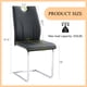 thumbnail image 3 of Black PU Dining Chair Set.Uniquely designed black dining chairs. PU material, paired with silver metal chair legs. Suitable for offices, restaurants, kitchens, conference rooms, etc.(Set of 2), 3 of 3