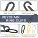 thumbnail image 3 of 4-Pack Small Keychain Rings, Metal Key Carabiner Clip, Mini E, 3 of 3