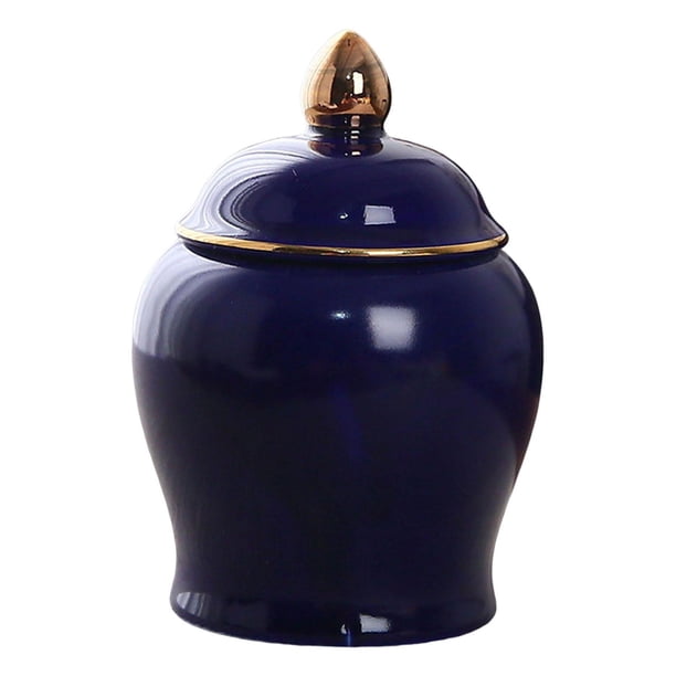 Recipientes De Cocina, Recipiente De Cerámica Para Almacenamiento De Alimentos, Para Granos De Café, Especias, Azul Marino