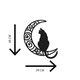thumbnail image 2 of Cuadro Decorativo Gato Luna MDF Negro 48x39cm, 2 of 2
