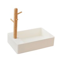 Bothyi - Bandeja De Almacenamiento De Llaves Estilo Japonés Con Rama Para Gemelos Pulsera De Artículos Diversos Blanco