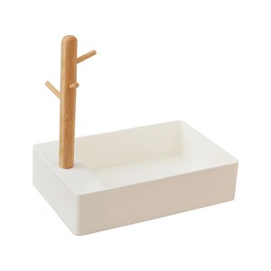 Bothyi - Bandeja De Almacenamiento De Llaves Estilo Japonés Con Rama Para Gemelos Pulsera De Artículos Diversos Blanco