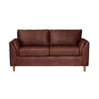Latam Home - Sofá Milán 2C Con Resortes Pocket Cuero Kentucky Café Moro