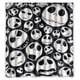 thumbnail image 1 of Cortina de ducha de calavera de Pesadilla antes de Navidad, juego de cortina de baño con ganchos, tamaño 66 x 72 pulgadas, 1 of 3