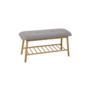 Habita2 Chile - Banqueta Multifuncional Zapatero Comfy Asiento Acolchado Tapizado - Gris