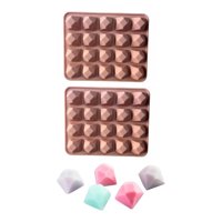 Genérico - Pack 2 Molde De Silicona Moldes Silicona Chocolate Diamante