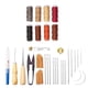 thumbnail image 2 of Kit De Herramientas De Cuero De 32 Piezas Juego De Herramientas De Trabajo De Cuero De Costura A Mano De Cuero DIY, 2 of 5