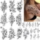 thumbnail image 1 of Tatuajes Temporales Florales 23 Hojas Impermeables Mujer, 1 of 3