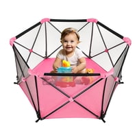 Mundo Online - Corral De Seguridad Para Bebe Plegable Portatil + Bolso Rosado