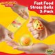 thumbnail image 3 of YoYa Toys - Set de 3 Juguetes Antiestrés Transparentes con Forma de Hamburguesa, Pizza y Perro Caliente, 3 of 9