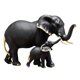 thumbnail image 3 of Estatua De Elefante Oficina Estatua De Animal Hecha A Mano Adornos Negro Madre E Hijo, 3 of 5
