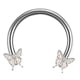 thumbnail image 3 of Mariposa Ceja Retenedor De Labios Cuerpo Piercing Pendiente Fosa Nasal Joyas Blanco, 3 of 5