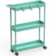 thumbnail image 1 of Carrito de almacenamiento Simple Houseware de 3 niveles, delgado y estrecho, turquesa, 1 of 9