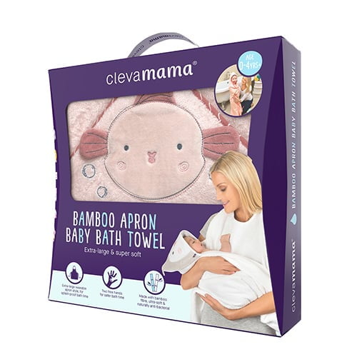 Toalla Delantal Bambú Clevamama Rosa