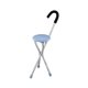 thumbnail image 2 of Asiento De Bastón Plegable Mango Cómodo Silla De Muletas Antideslizante De 34 Pulgadas De Alto Redondo Gris, 2 of 5