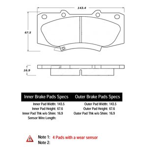 Pastillas Freno Para Auto C-Tek 103.15670