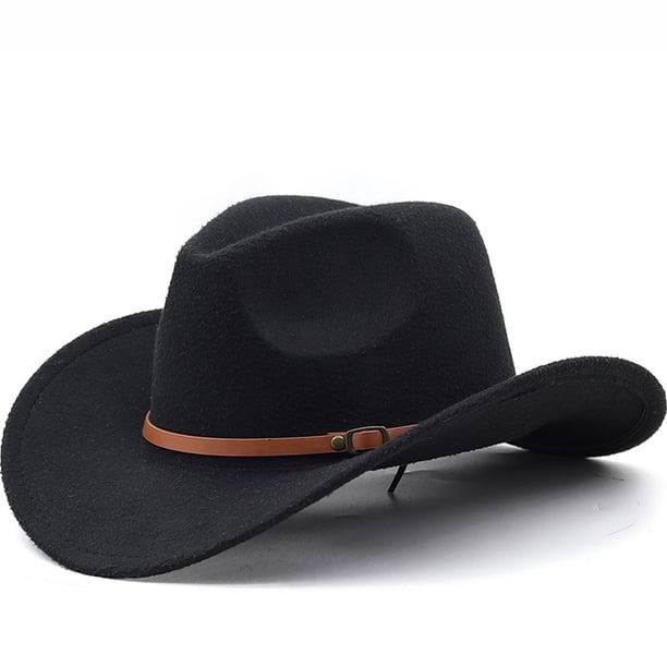 Sombrero de vaquero personalizado para hombre, sombrero western para hombre, sombrero de vaquera con banda de cuero para hombre - Café