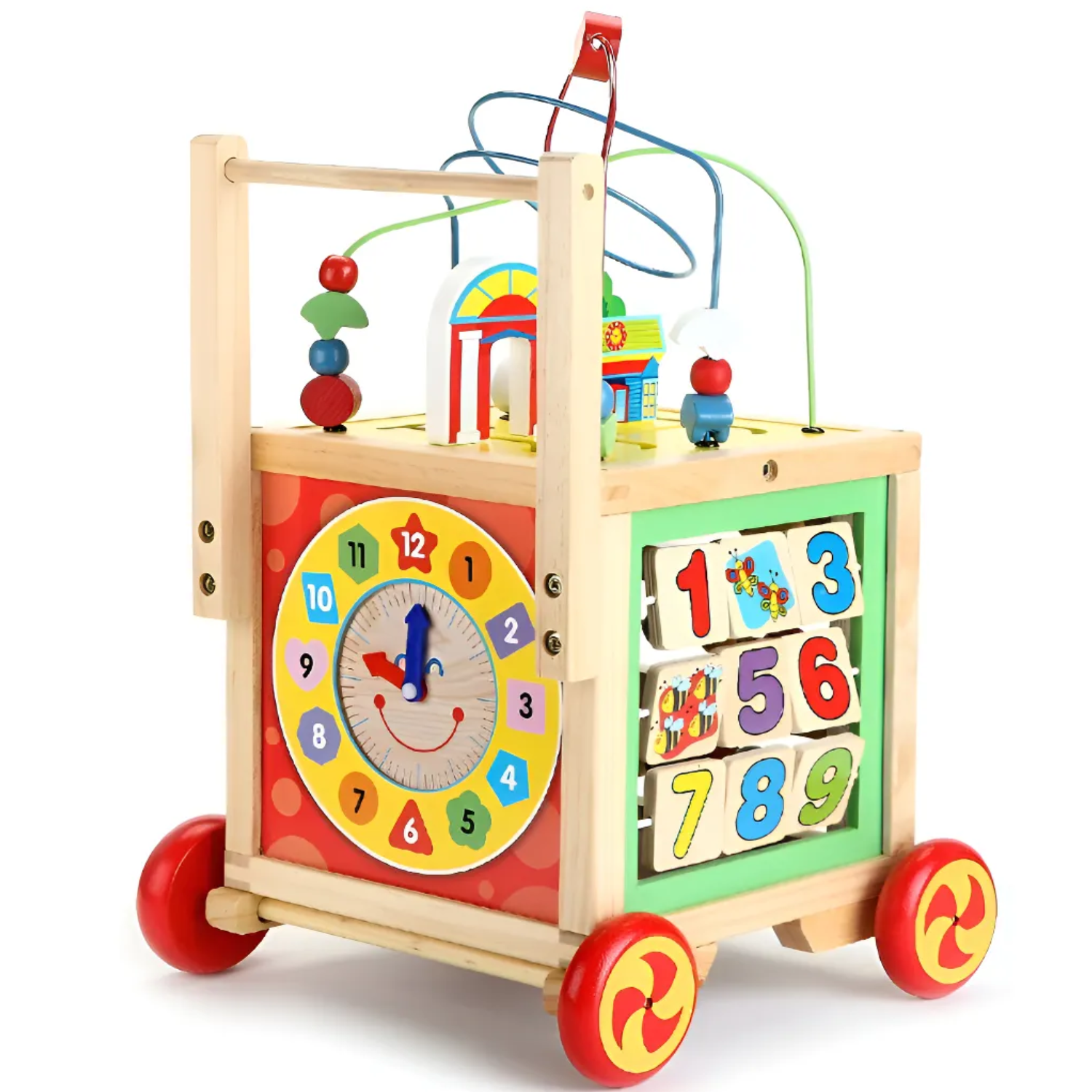 Genérico - Andador Educativo De Madera Con Actividades Para Bebés