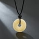 thumbnail image 1 of Handmade Braided Necklace with Natural Stone Peace Buckle - Adjustable and Stylish, 1 of 5
