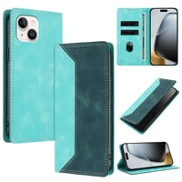 Funda Foxdock Para Iphone 12/12 Pro De Cuero Premium Bicolor Con Ranuras Rfid, Carcasa Tipo Billetera Antigolpes Y Soporte Plegable