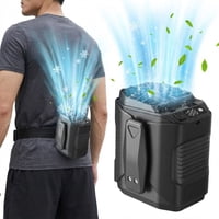 Emetres - Ventilador Portátil De Cintura 6000Mah Carga Rápida 2H Negro