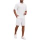 thumbnail image 4 of INSPIRE CHIC Estilo Conjunto de Camiseta de Textura Casual para Hombre con Cuello Redondo y Pantalones Cortos 2 Piezas 4XL Blanco, 4 of 6