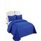 thumbnail image 2 of Cubrecama De Verano Unicolor Con Pompon King Color Azul Oscuro, 2 of 4