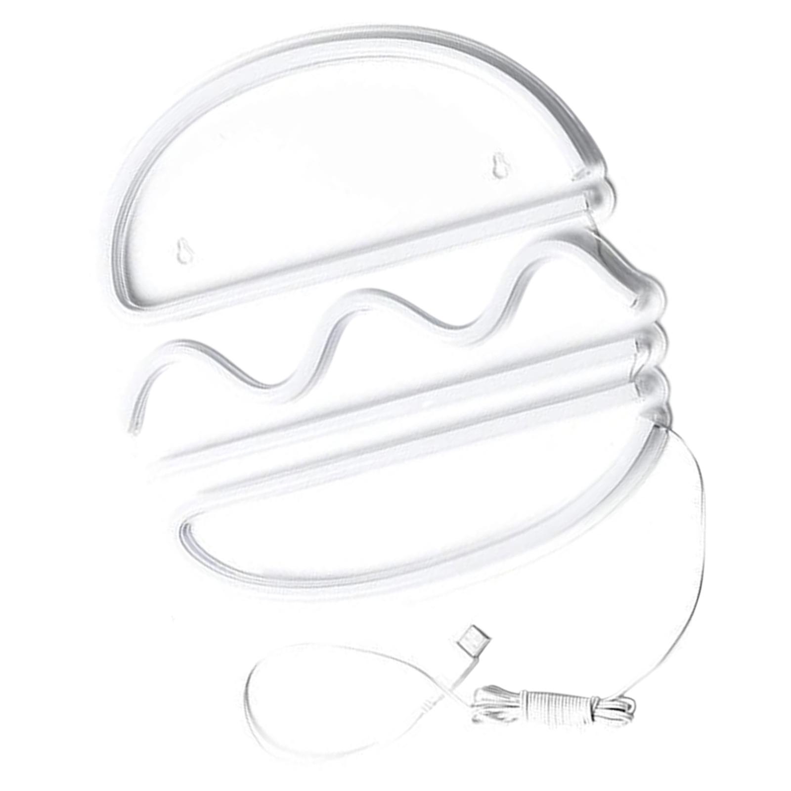 Magideal - Hamburguesa Letrero De Neón Luz De Neón Led Luces Decorativas Alimentadas Por Usb Lámpara De Noche Decoración De Pared Para Habitación De Niños Bar