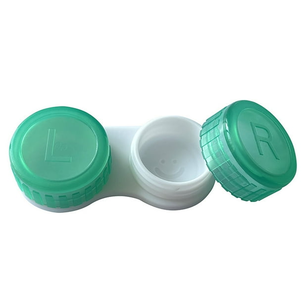Estuche para lentes de contacto, embalaje a prueba de fugas, apto para exteriores, mini estuche para lentes de contacto con tapa de rosca.